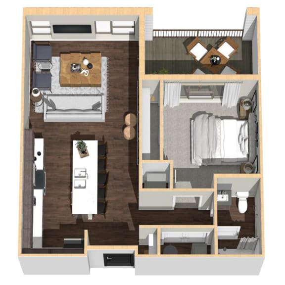 733 SF One Bedroom Apartment Home at Vue 178 in Omaha, NE