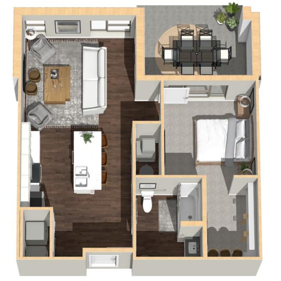 748 SF One Bedroom Apartment Home at Vue 178 in Omaha, NE