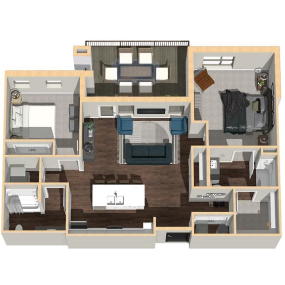 1,117 SF Two Bedroom Apartment Home at Vue 178 in Omaha, NE