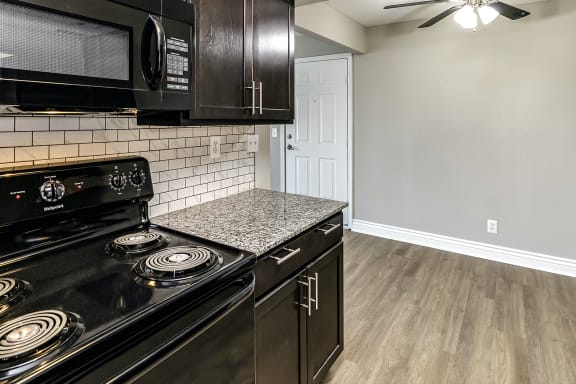 Beautiful newly-renovated one, two and three bedroom apartment townhomes with high-end finishes at Highpoint Apartments in Omaha, NE