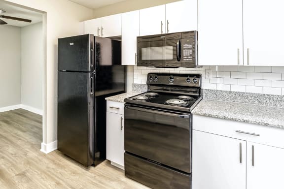 Beautiful newly-renovated one, two and three bedroom apartment townhomes with high-end finishes at Highpoint Apartments in Omaha, NE