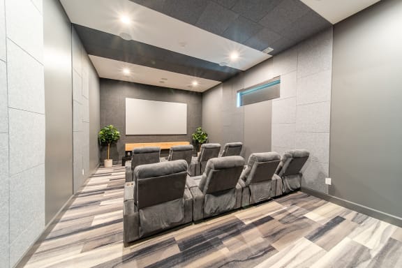 Private Screening Room at Page Living Pinnacle Hills in Rogers, AR