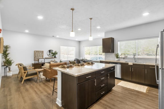 Spacious Kitchen Islands at Page Living at Pinnacle Hills in Rogers, AR