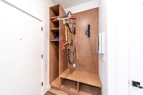 In-Unit bike racks at Coler Crossing in Bentonville, AR