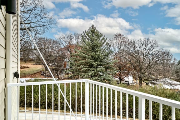 Balcony at CopperCreek apartments in Council Bluffs, IA