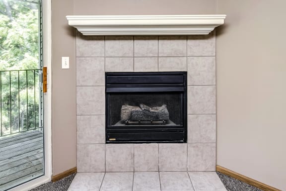 Gas Fireplace at Deer Park Apartments in Council Bluffs, IA