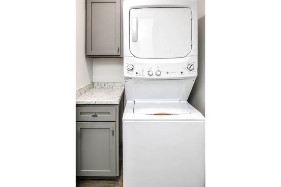 Stackable Washer & Dryer at Deer Park Apartments in Council Bluffs, IA