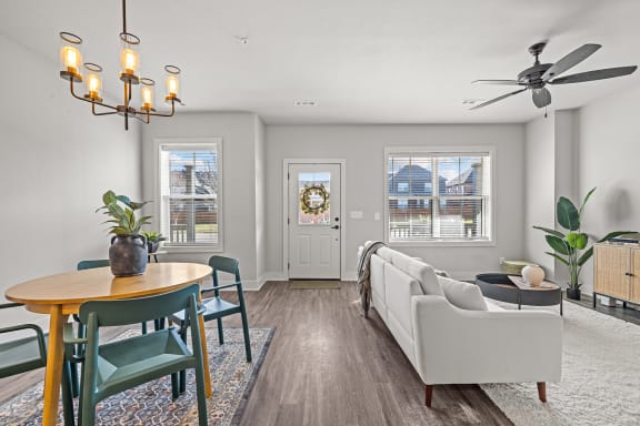 Premium LVP flooring at Hawthorne Row Townhomes in Bentonville, AR