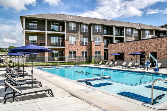 Two Resort-Style Pools at The Apartments at Lux 96 in Papillion, NE