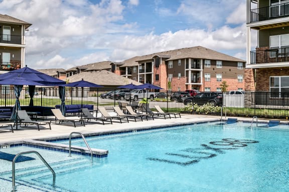 Two Resort-Style Pools at The Apartments at Lux 96 in Papillion, NE