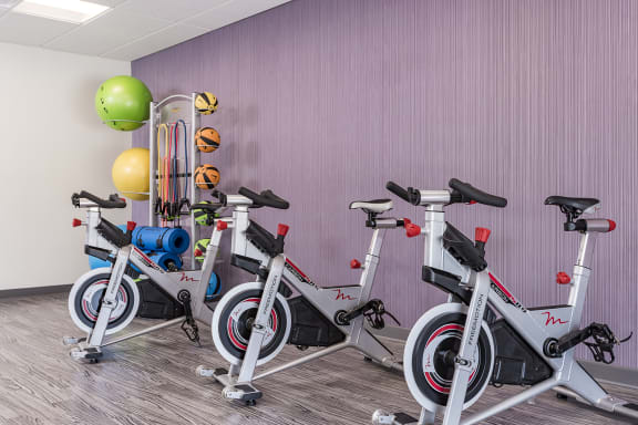 24-Hour Fitness Center at The Nexus at Gray's Landing in Downtown Des Moines, NE