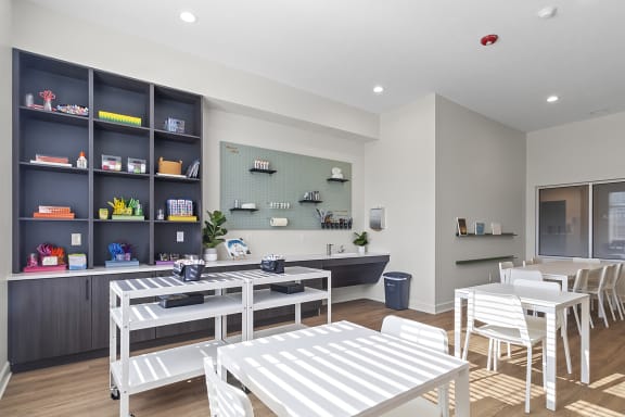 Arts and Craft Lounge at Page Living at Pinnacle Hills in Rogers, AR