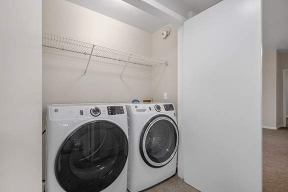 Front-Loading Washer & Dryer at Parham Pointe Apartments in Little Rock, AR