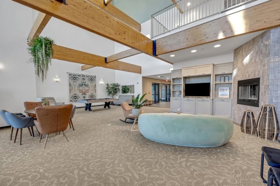 Community Lounge and Coffee Bar at Parkside Apartments & Shops in Bentonville, AR