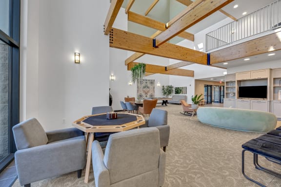 Community Lounge and Coffee Bar at Parkside Apartments & Shops in Bentonville, AR