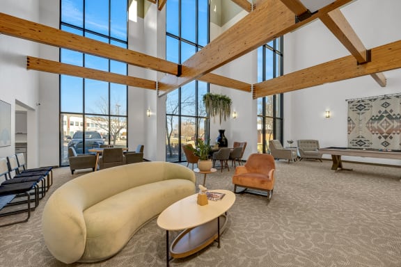 Community Lounge and Coffee Bar at Parkside Apartments & Shops in Bentonville, AR
