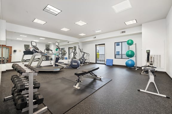 Fitness Center at Parkside Apartments & Shops at Bentonville, AR
