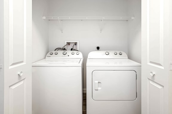 In-unit washer and dryer at Prairie Park Apartments in Wayne, NE