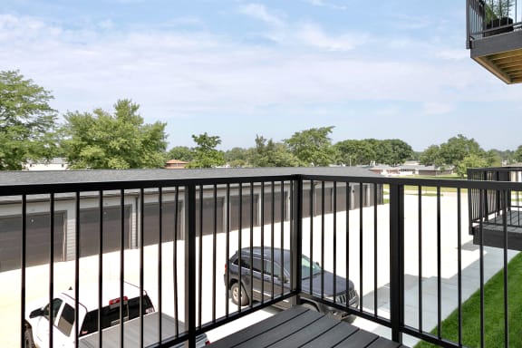 Patio/balcony at Prairie Park Apartments in Wayne, NE