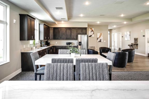 Community clubhouse at Prairie Park Apartments in Wayne, NE