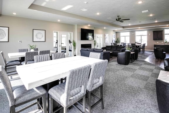 Community clubhouse at Prairie Park Apartments in Wayne, NE