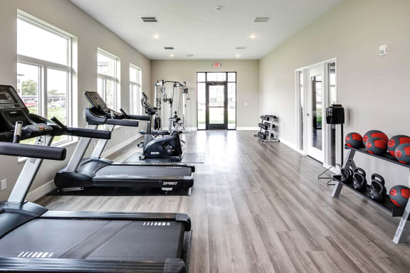 Fitness Center at Prairie Park Apartments in Wayne, NE