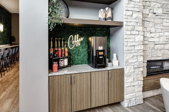 Clubhouse with Coffee Bar at The 8801 in Lincoln, NE