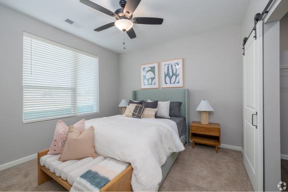 Plush carpeted bedrooms  at The Boulevard in Joplin, MO
