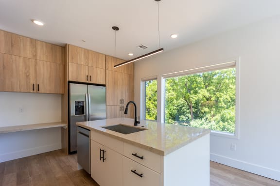 Kitchen Island at The Howard East Central in Bentonville, AR