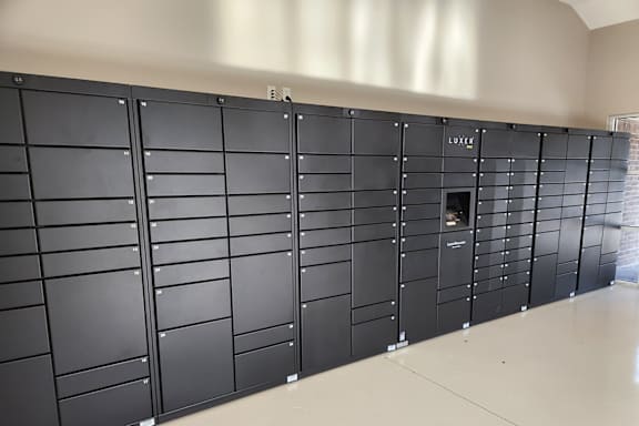 Package lockers at The Pointe in La Vista, NE