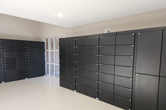 Package lockers at The Pointe in La Vista, NE