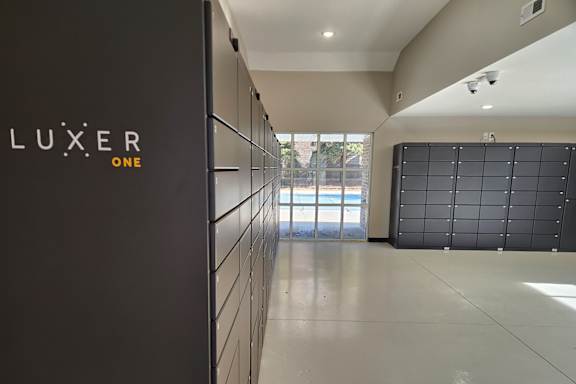 Package lockers at The Pointe in La Vista, NE
