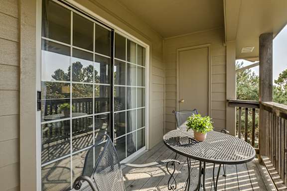 Storage on Decks/Patios at The Pointe Apartments in La Vista, NE