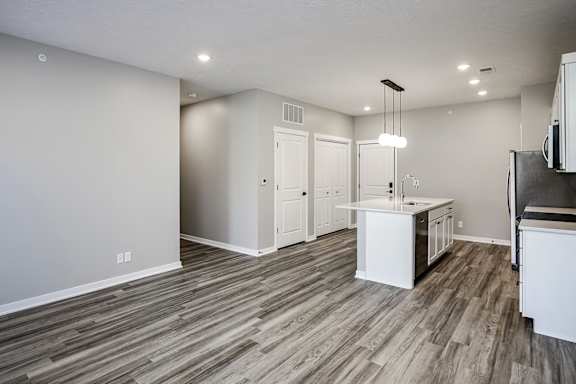 Wood-looking LVP flooring at The Ridgeline in Council Bluffs, IA
