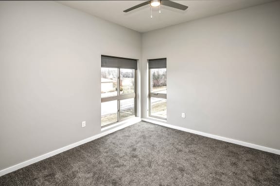 Bedroom with carpeting at Vue 178 in Omaha, NE
