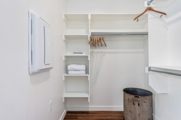 Walk-in closets at Red Barn Apartments and Townhomes in Bentonville, AR