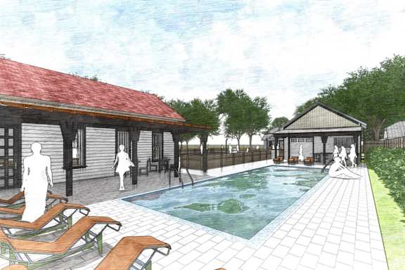 Heated Outdoor Pool at Hawthorne Grove in Rogers, NE