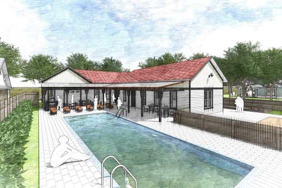 Heated Outdoor Pool at Hawthorne Grove in Rogers, NE
