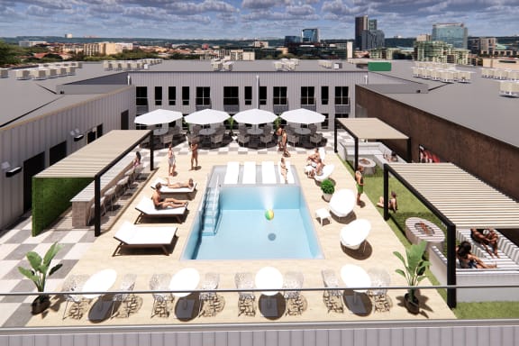 Rooftop Deck at The Artisan at 39th in Omaha, NE