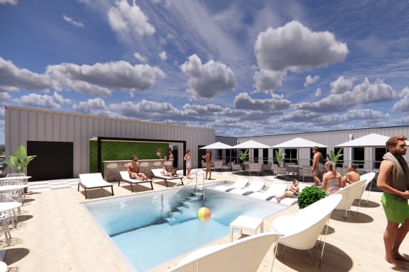 Resort-Style Pool at The Artisan at 39th in Omaha, NE