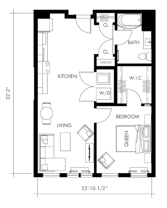 Floor Plan  Alpha2T Floor Plan at 1010 Apartments, Allentown, PA