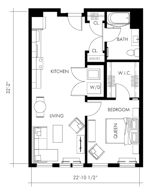 Floor Plan  Alpha2TA Floor Plan at 1010 Apartments, Allentown, 18101