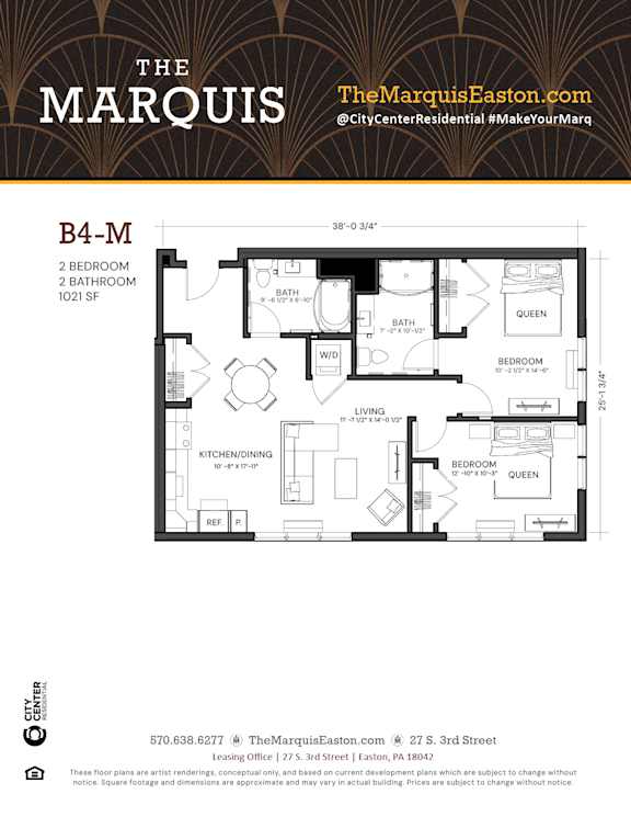 Floor Plan B4-M Floor Plan B4-M at The Marquis, Pennsylvania