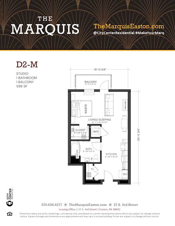 Floor Plan D2-M Floor Plan D2-M at The Marquis, Easton