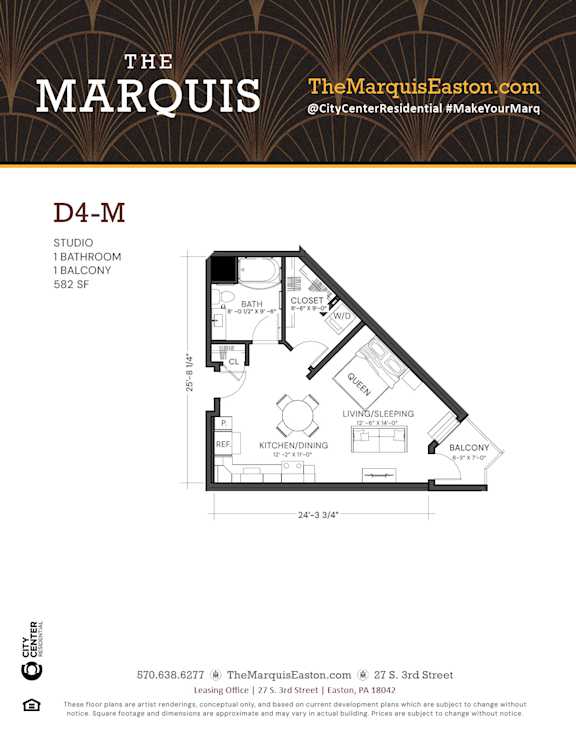 Floor Plan D4-M Floor Plan D4-M at The Marquis, Pennsylvania
