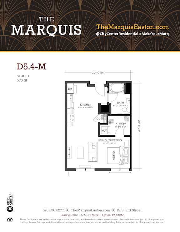 Floor Plan D5.4-M at The Marquis, Easton, 18042