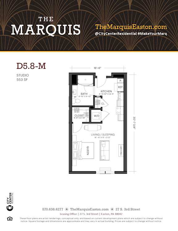 Floor Plan D5.8-M Floor Plan D5.8-M at The Marquis, Pennsylvania 18042