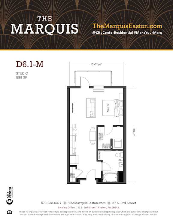 Floor Plan D6.1-M Floor Plan D6.1-M at The Marquis, Easton