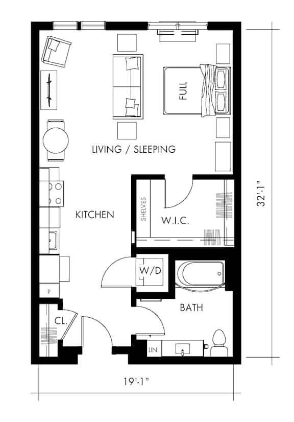 Floor Plan  Delta2T Floor Plan at 1010 Apartments, Allentown, PA