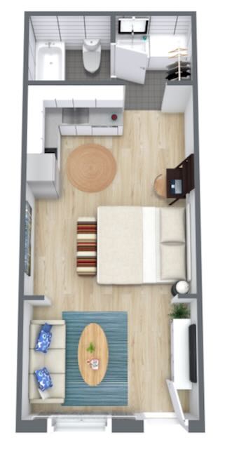 Floor Plan  Siesta Lago - Studio B - 1 at The Teale Siesta Lago in Kissimmee, FL, 34746